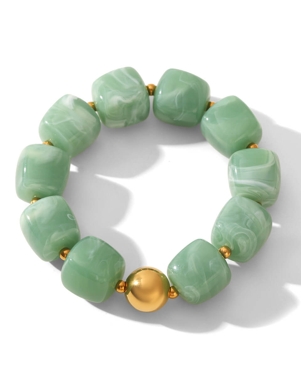 Acrylic Square Beads Chain Bracelet Bangle Trendy Jewelry - Image 8