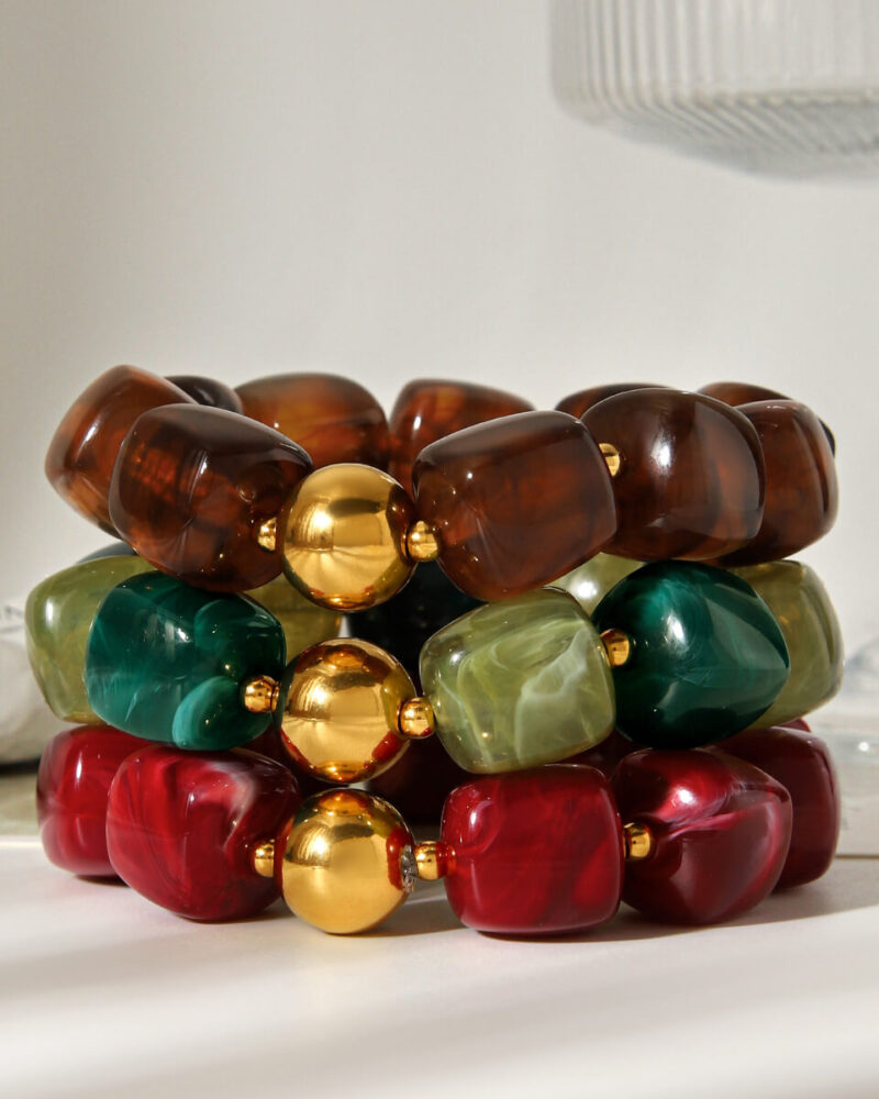 Acrylic Square Beads Chain Bracelet Bangle Trendy Jewelry