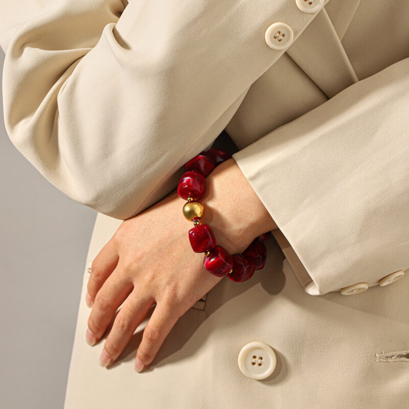 Acrylic Square Beads Chain Bracelet Bangle Trendy Jewelry 2