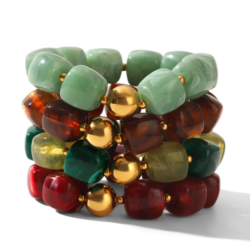 Acrylic Square Beads Chain Bracelet Bangle Trendy Jewelry 3