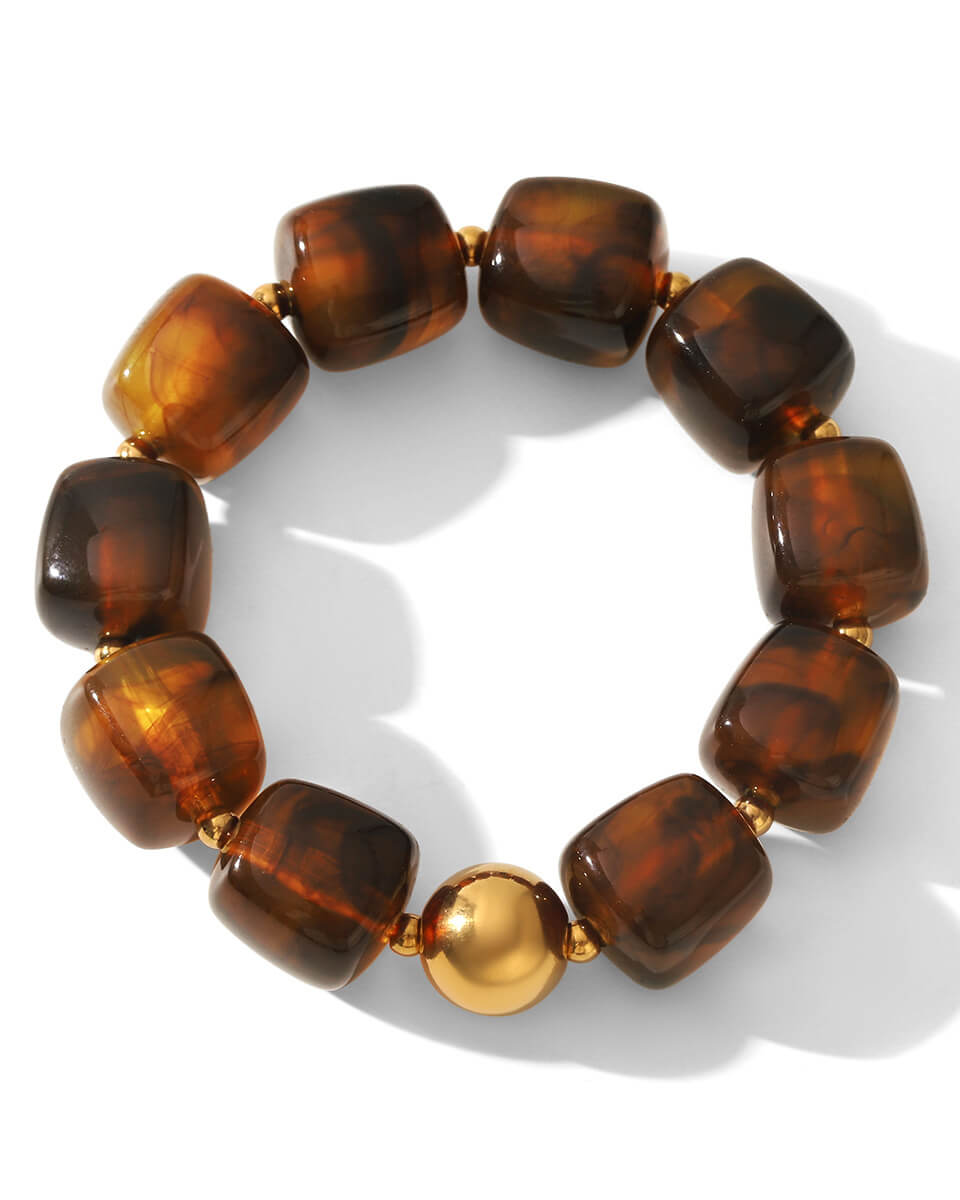 Acrylic Square Beads Chain Bracelet Bangle Trendy Jewelry - Image 5