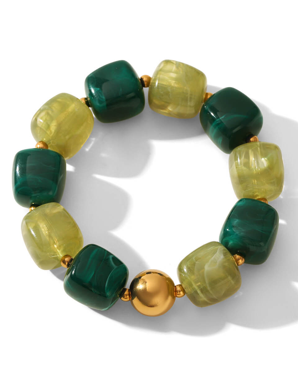 Acrylic Square Beads Chain Bracelet Bangle Trendy Jewelry - Image 6