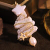 Baroque Pearl Star Christmas tree Pendant Keychains Backpack Charms 5