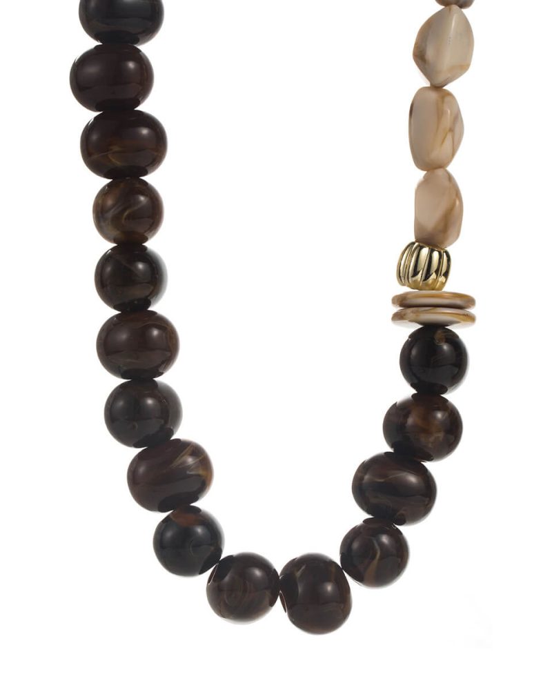 Chunky Acrylic Irregular Beaded Necklace Party Vacation Jewelry 12