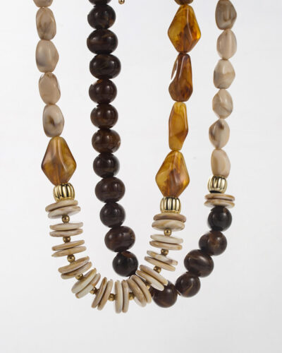 Chunky Resin Irregular Beaded Necklace Party Vacation Jewelry