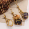Crystal Holder Necklace Gemstone Cage Pendant 7