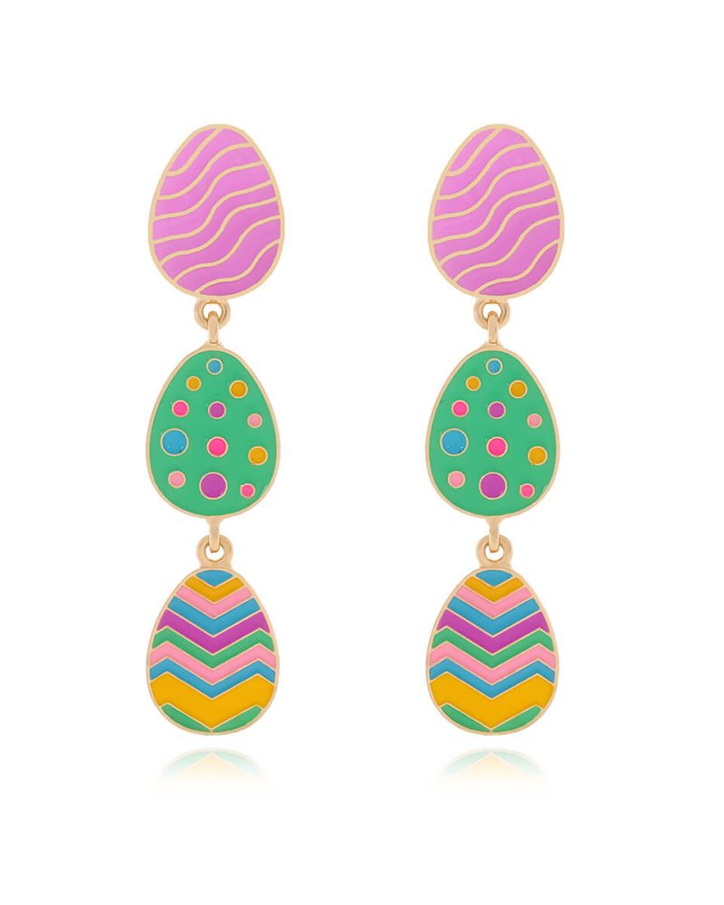 Alternative view of Cute Easter Egg  Dangle Earrings Holiday Jewelry Gift