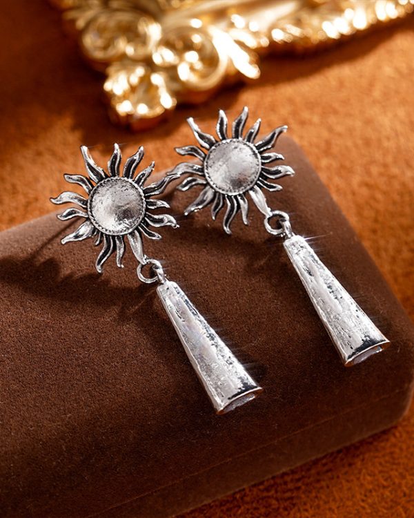 Vintage Sun Drop Dangle Tassel Earrings for Women
