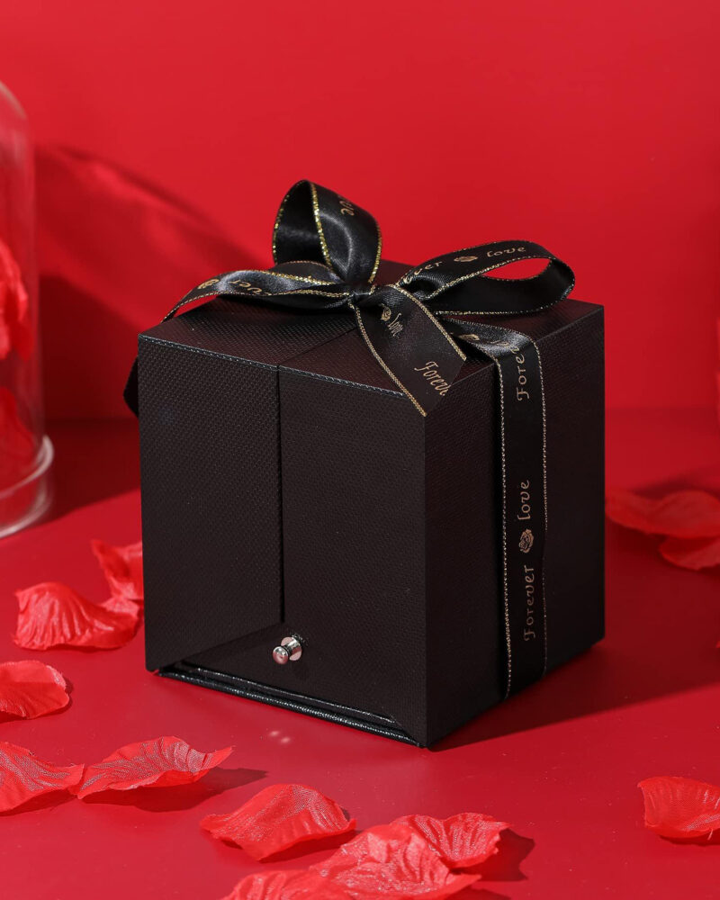 Eternal Rose Necklace Pendant and Earrings Set Valentines Gifts 12