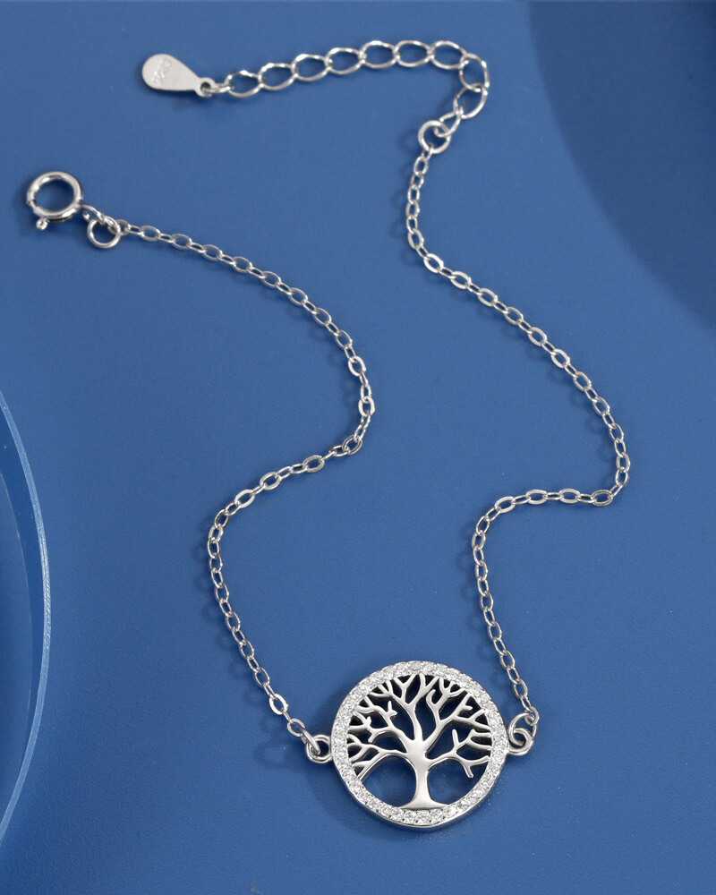 Family Tree of Life Bracelet S925 Pendant Necklace Set - Image 4