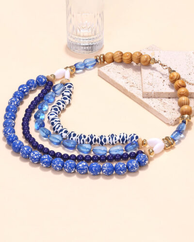 Alternative view of Fashion 4 Layer Chunky Collar Statement Beaded Necklace