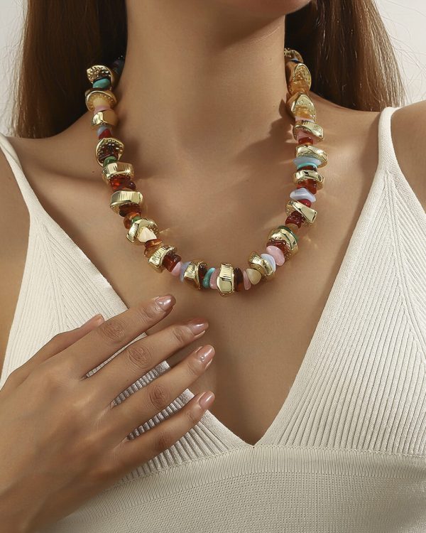 Alternative view of Fashion Colorful Handmade Beaded Necklace