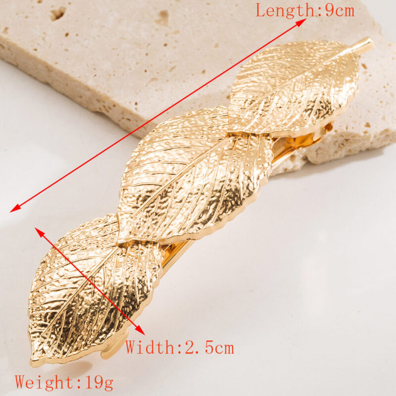 Gold Hair Clips for Women French Hairpin Hair Accessory 3