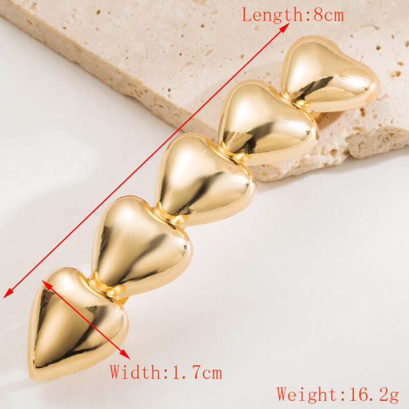 Gold Hair Clips for Women French Hairpin Hair Accessory 4