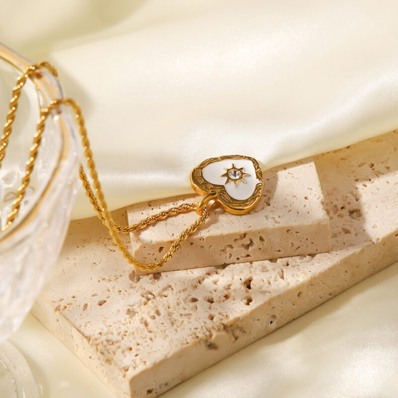 Gold Plated Stainless Steel Metal Pearl 15