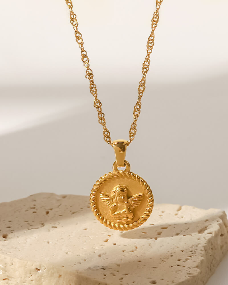 Gold Plated Stainless Steel Metal Pearl Sun Moon Boho Beach Chain - Image 7