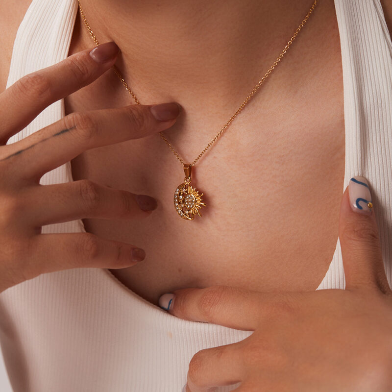 Gold Plated Stainless Steel Metal Pearl 9