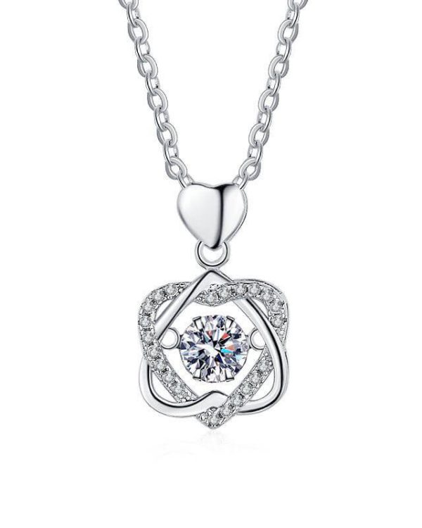 Infinity Love Moissanite Heart Necklaces Anniversary Jewelry Gift 2