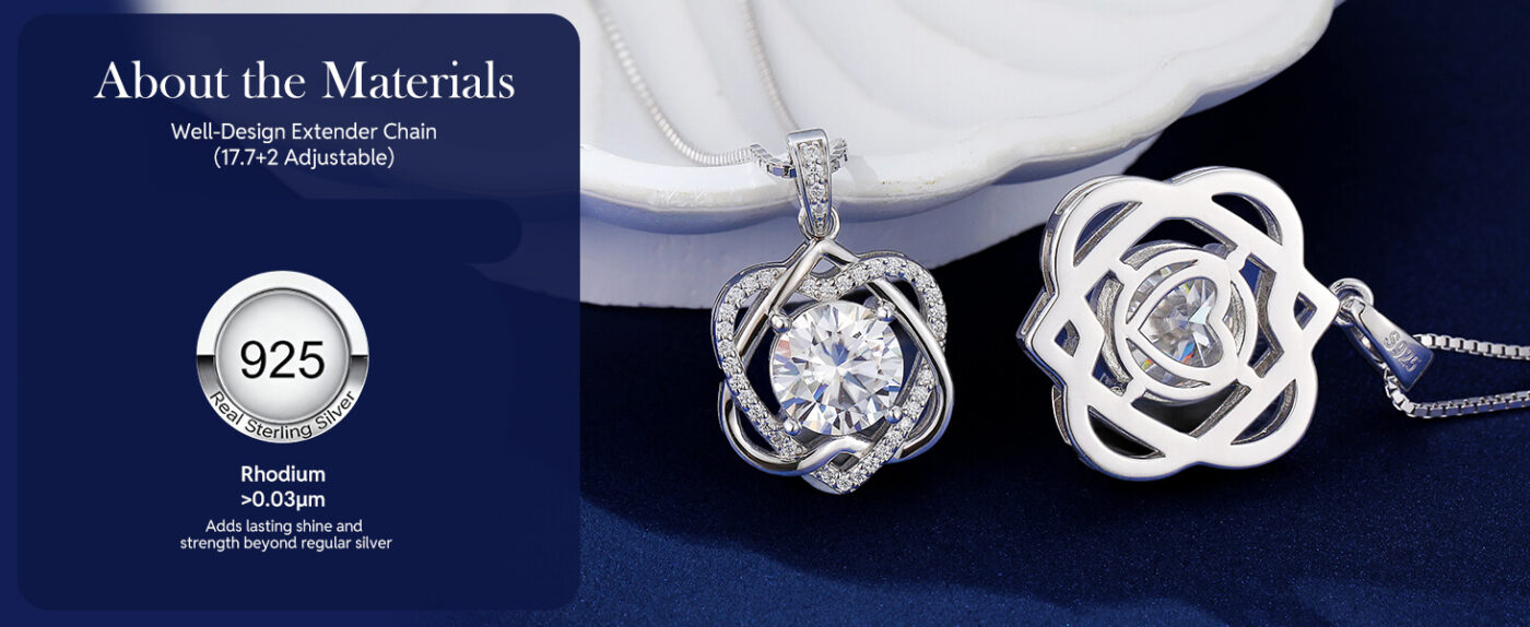 Infinity Love Moissanite Heart Necklaces Anniversary Jewelry Gift 21