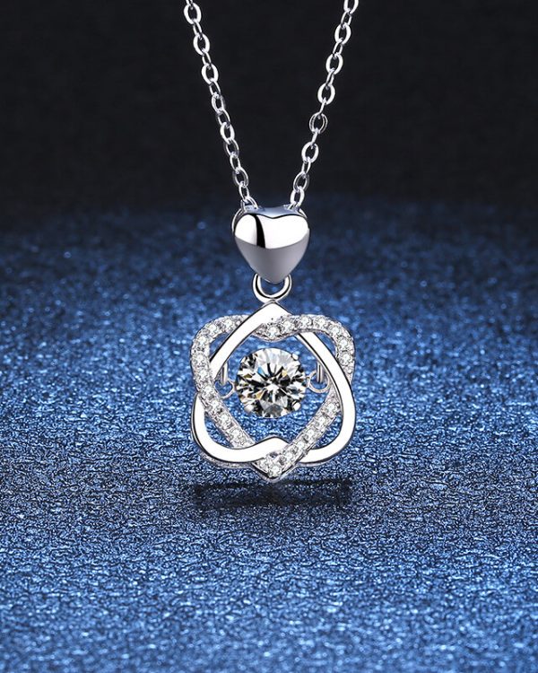Infinity Love Moissanite Heart Necklaces Anniversary Jewelry Gift 5