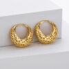 Openwork Small Chunky Huggie Earring for Daily 5