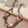 Retro Colored Acrylic Bohemian Beaded Collarbone Chain 4