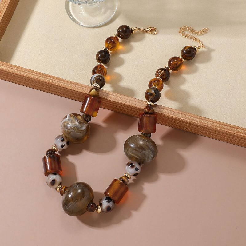 Trendy Fashion Vintage Acrylic Bib Collar Choker Jewelry 2