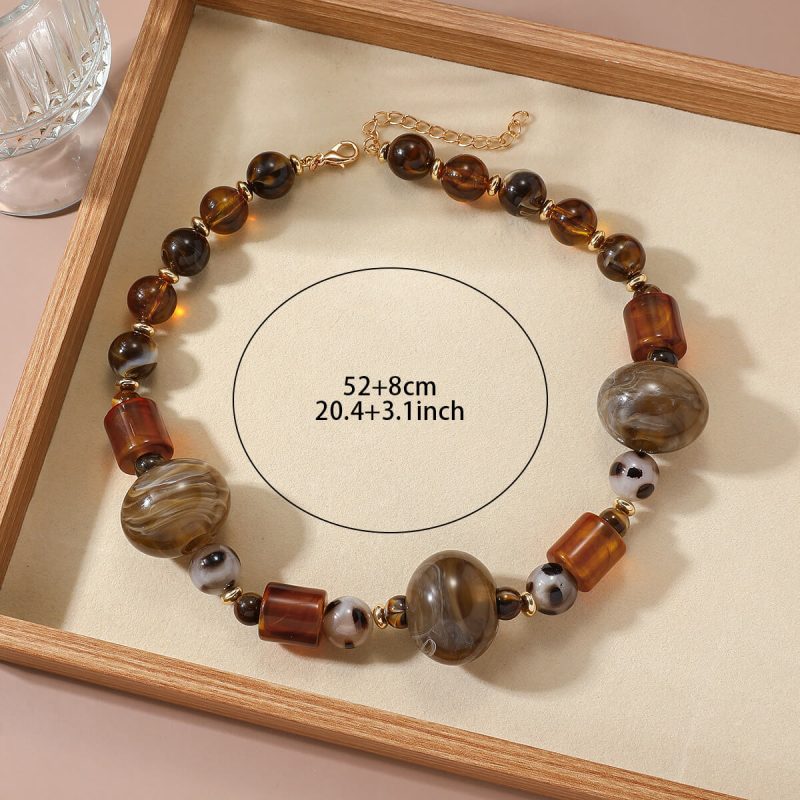 Trendy Fashion Vintage Acrylic Bib Collar Choker Jewelry 7