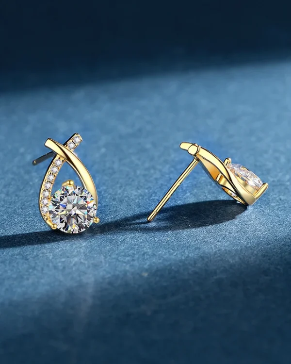 1 CT Moissanite Stud Earrings 6