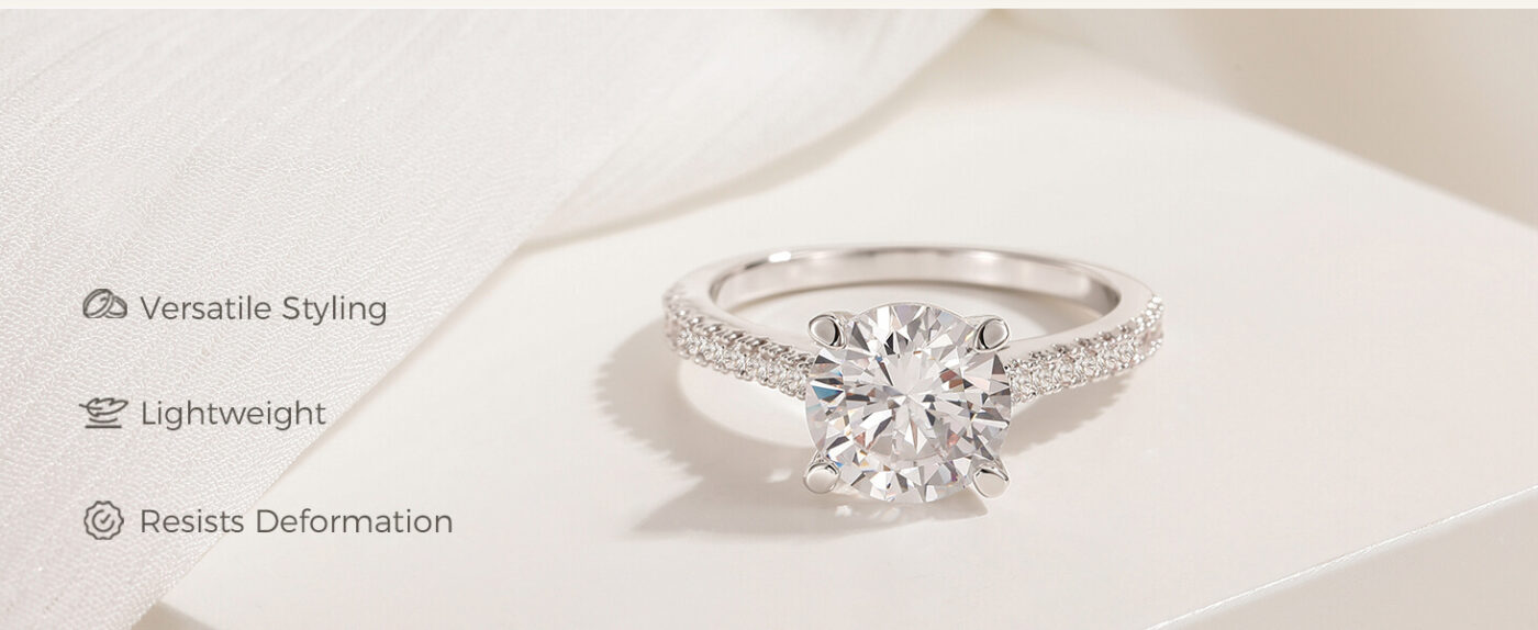 3CT Round Diamond Engagement Rings 1