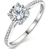 3CT Round Diamond Engagement Rings For Women