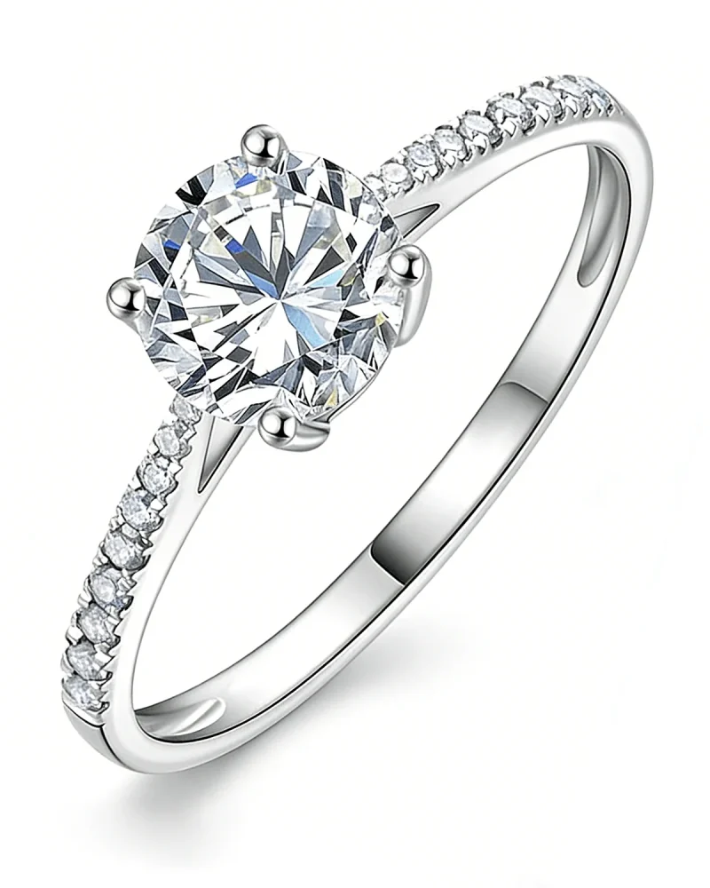 3CT Round Diamond Engagement Rings For Women