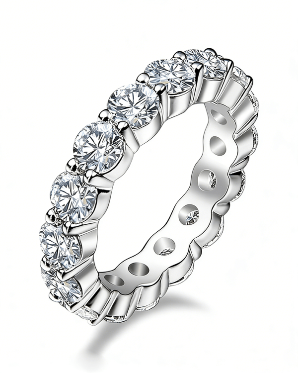 Diamond Proposal Ring K Gold Eternity Wedding Band