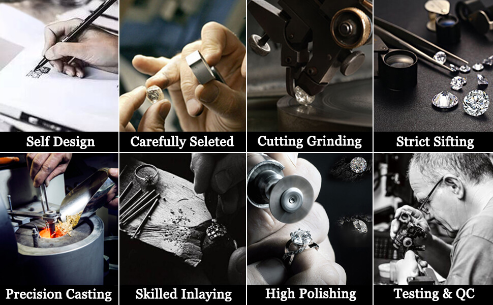 Emerald Cut Moissanite Engagement Rings 5 1