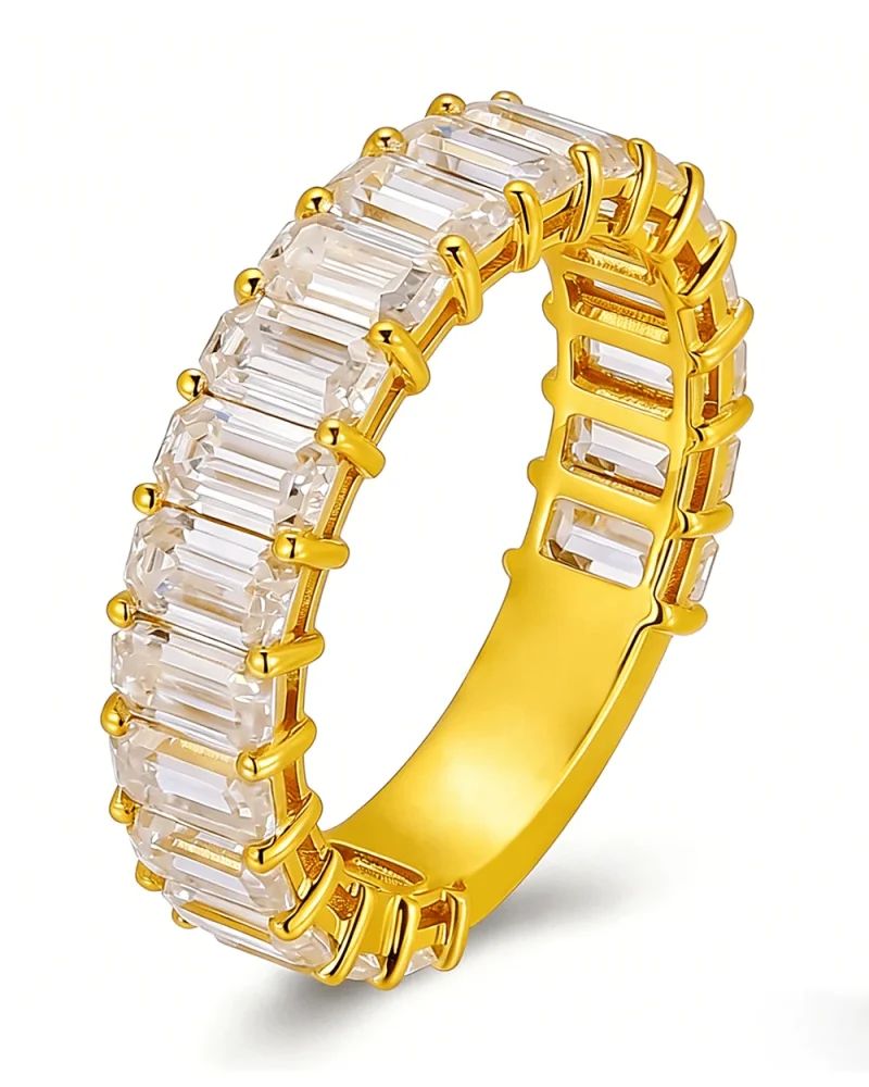 Emerald Moissanite Engagement Rings 10