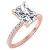 Radiant Lab Grown Diamond Rings Rose Gold Engagement