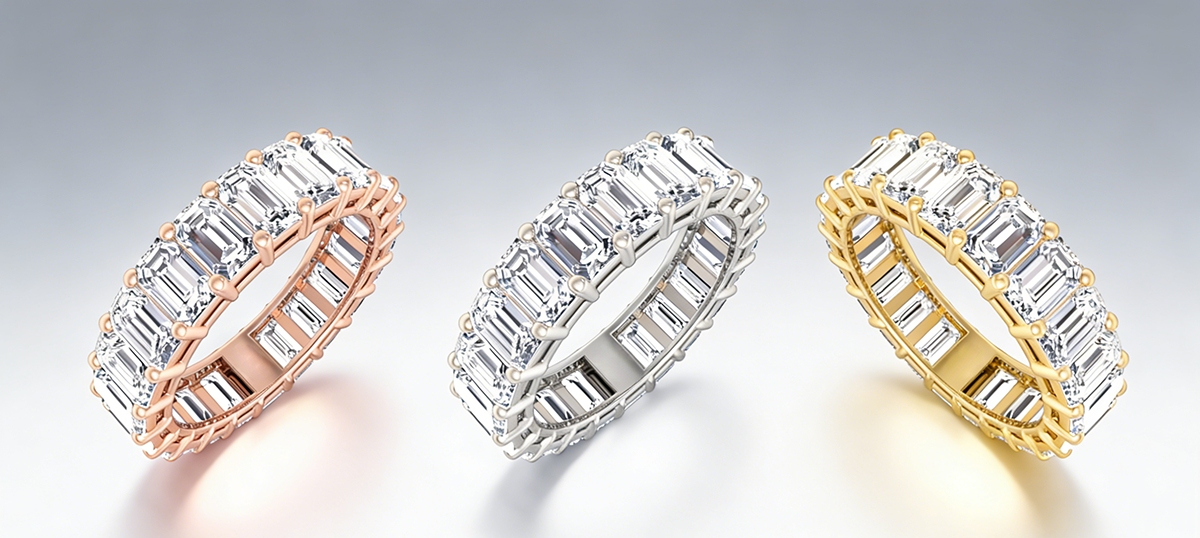 Moissanite Eternity Band