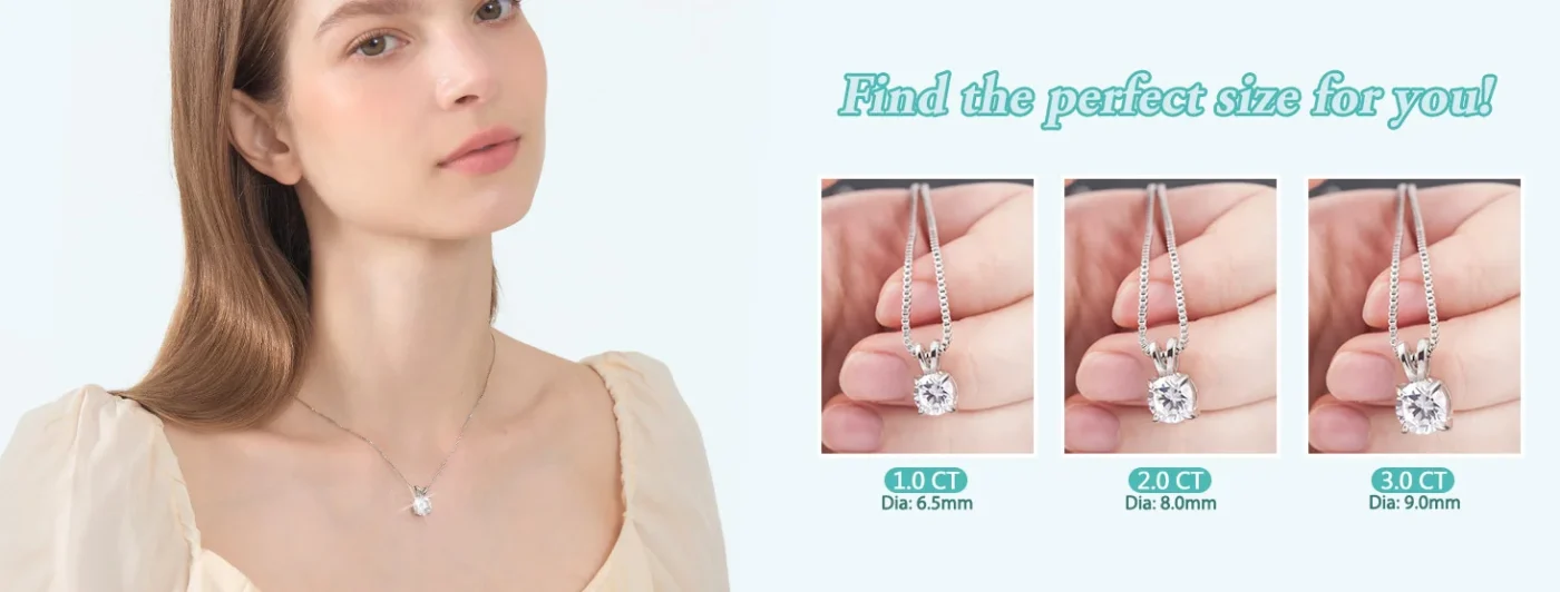 Moissanite Solitaire Necklace 12