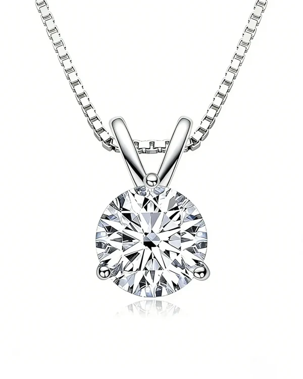 Moissanite Solitaire Necklace 2 1