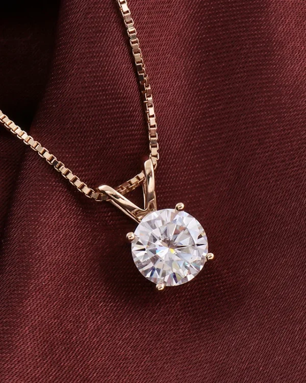 Moissanite Solitaire Necklace 7