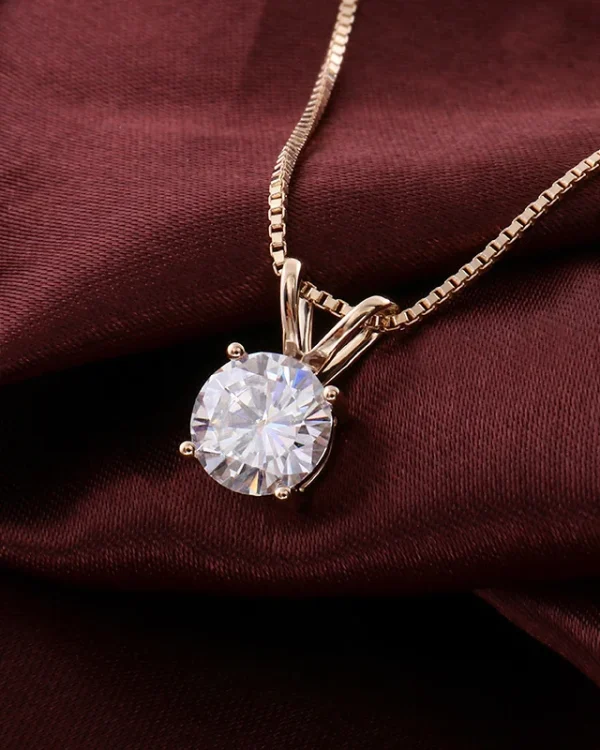 Moissanite Solitaire Necklace 8