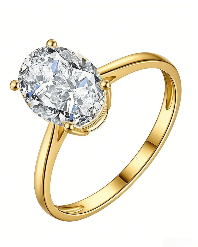 Oval Engagement Rings K Gold Solitaire Diamond Rings