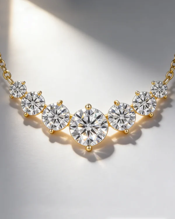 1.7-5 Carat Smile Moissanite Pendant Necklace Valentine's Day Gift