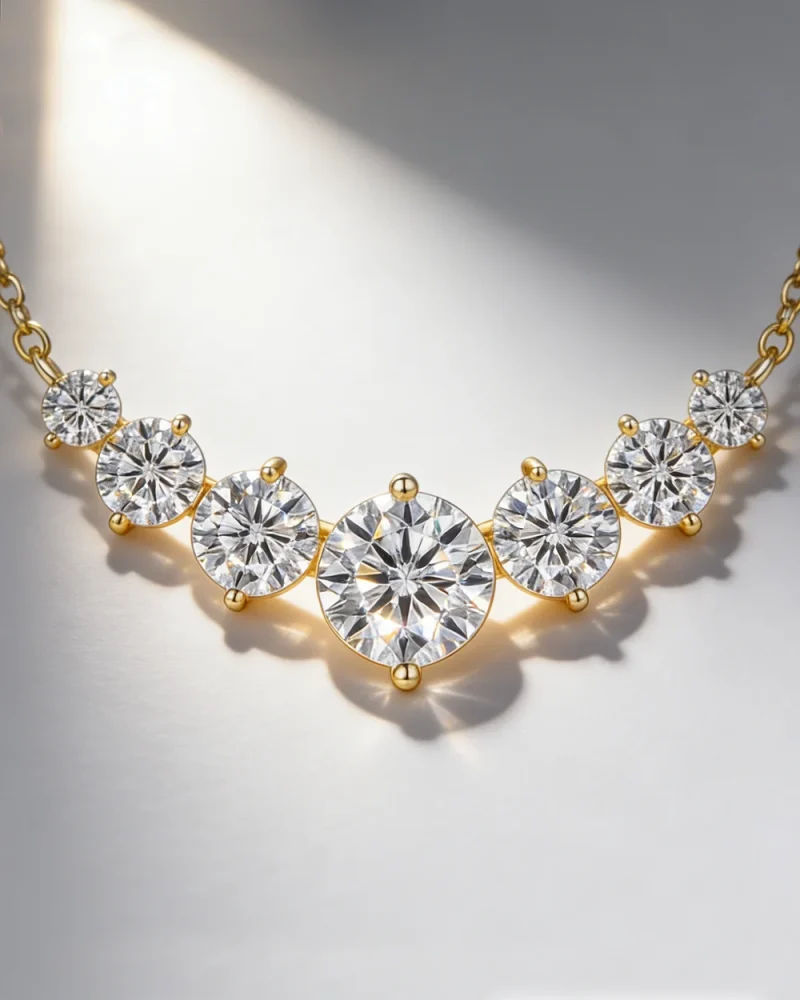 1.7-5 Carat Smile Moissanite Pendant Necklace Valentine's Day Gift