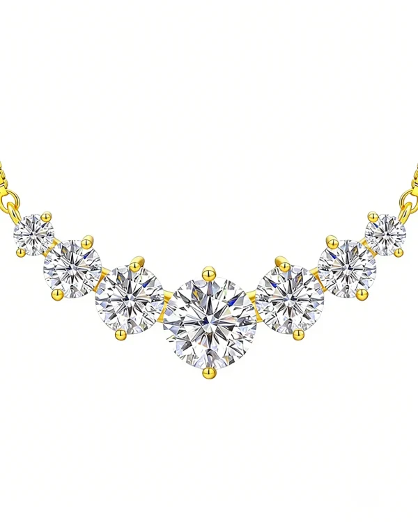 Smile Moissanite Pendant Necklace 2 1