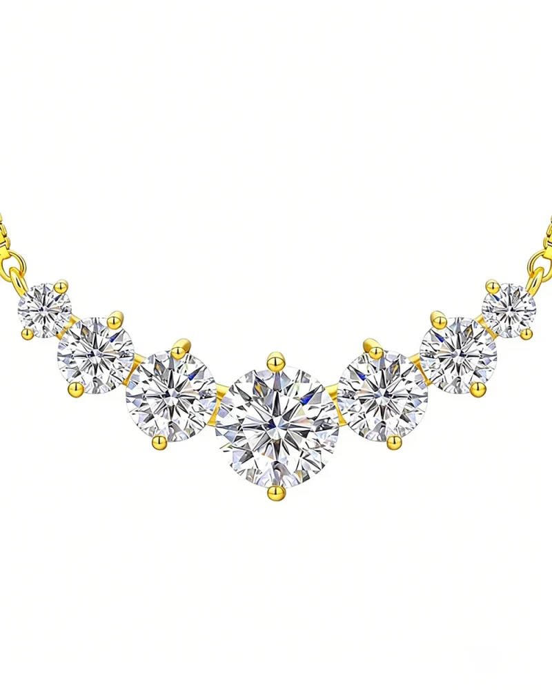 Smile Moissanite Pendant Necklace 2 1