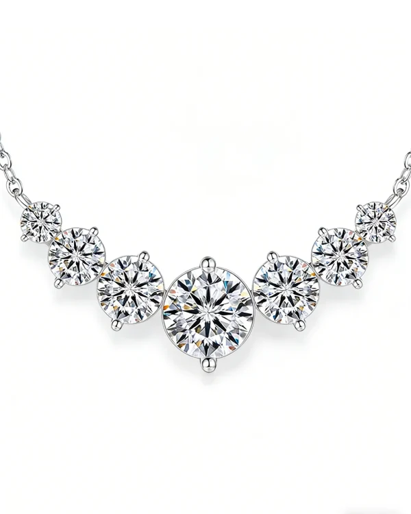 Smile Moissanite Pendant Necklace 3 1