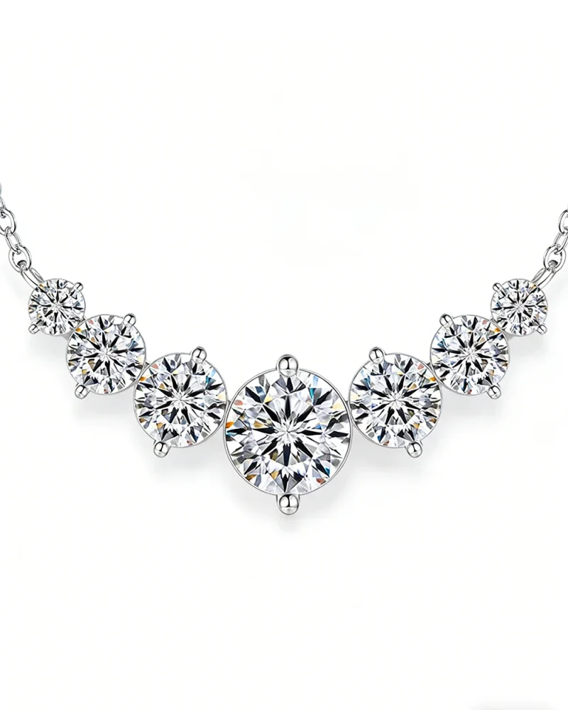 Smile Moissanite Pendant Necklace 3 1