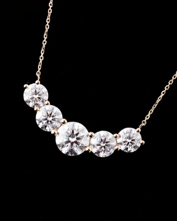 Smile Moissanite Pendant Necklace 7