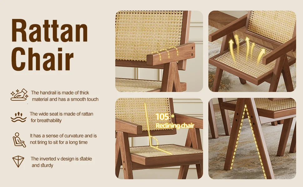 Armchair Rattan Accent Chairs 10